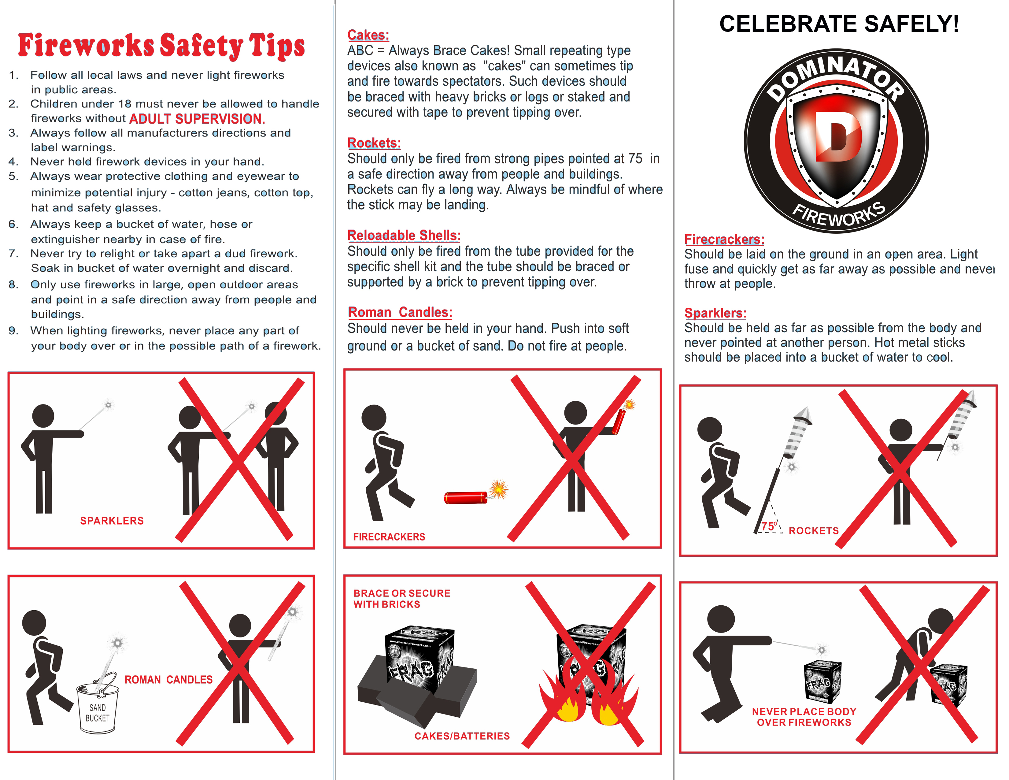 Fireworks Safety Brochures