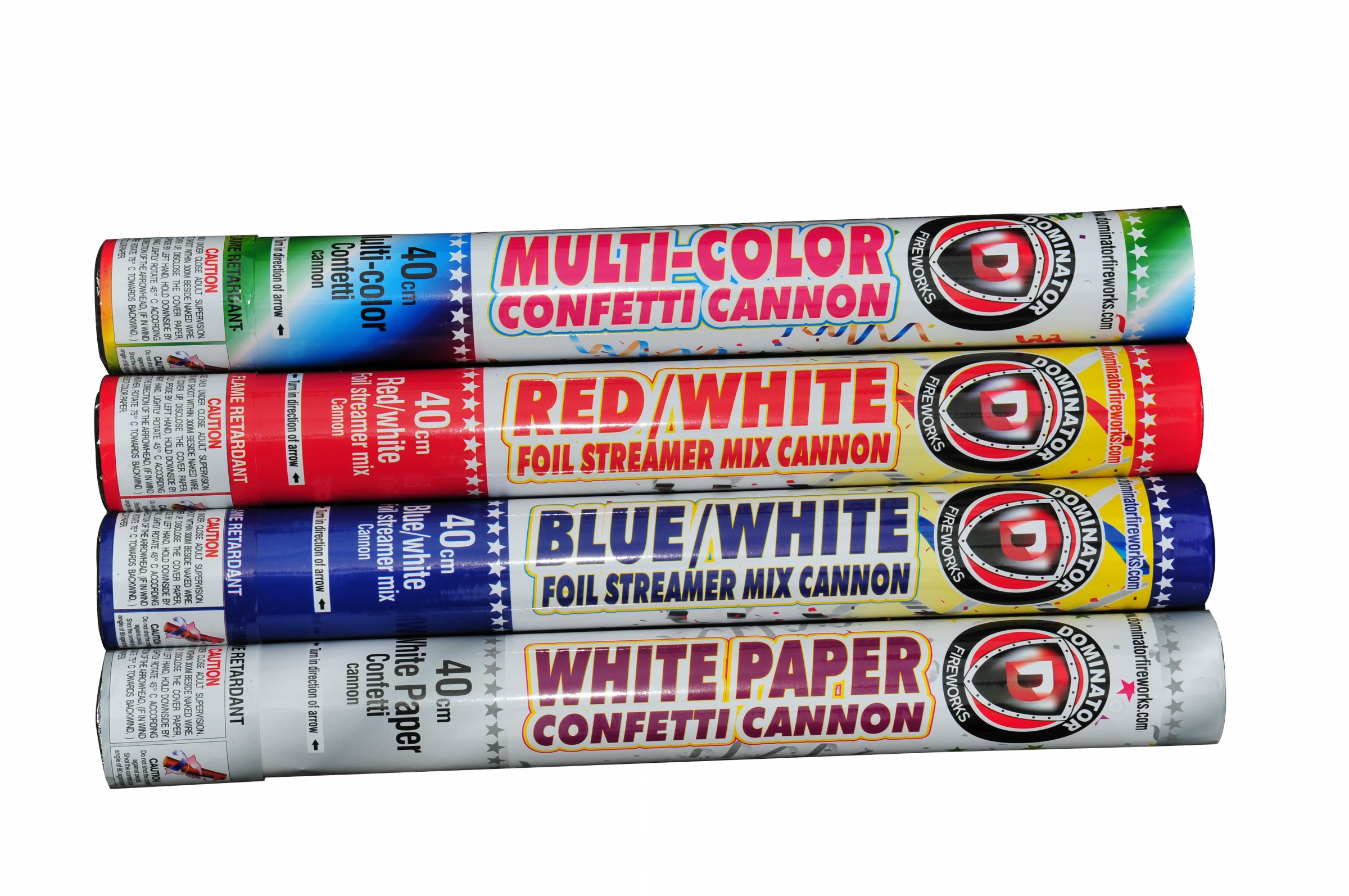 40 Cm Confetti Cannon - Blue/White Foil Streamer Mix