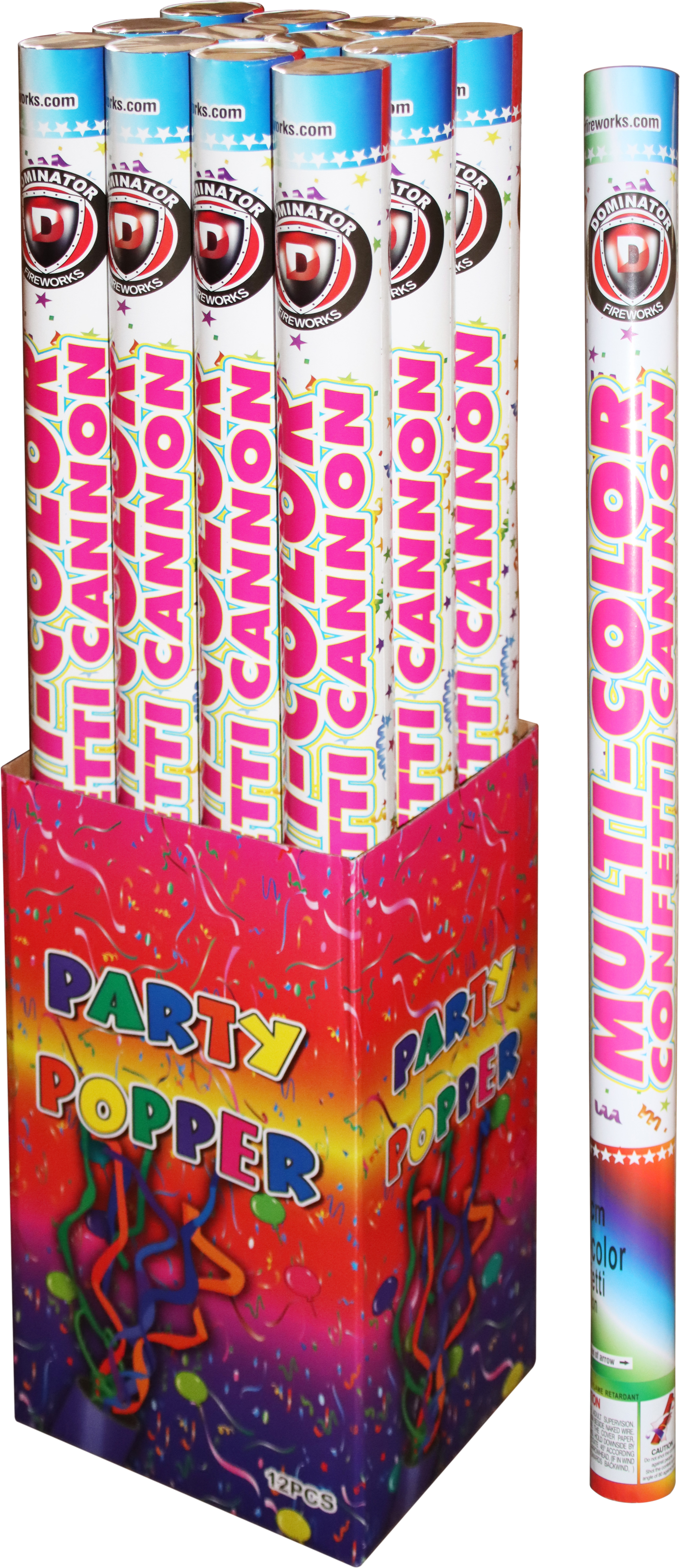 80 Cm Confetti Cannon - Multi-Color Rectangle Paper