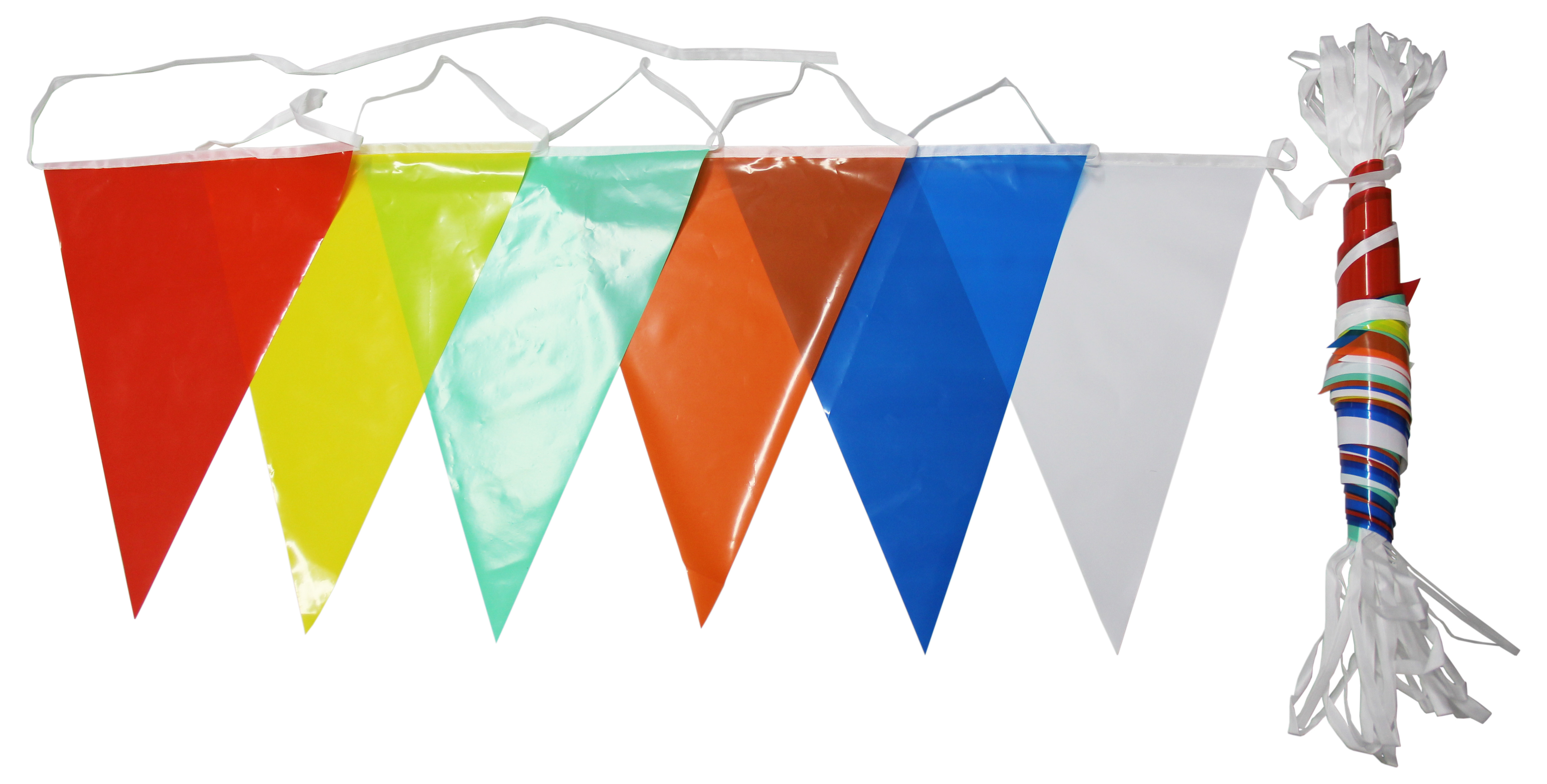 Six-Color Triangle Pennants (30meter- 48Per String)