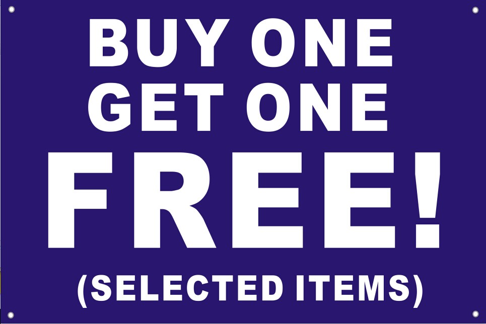 4'X6' Buy One Get One Free Banner