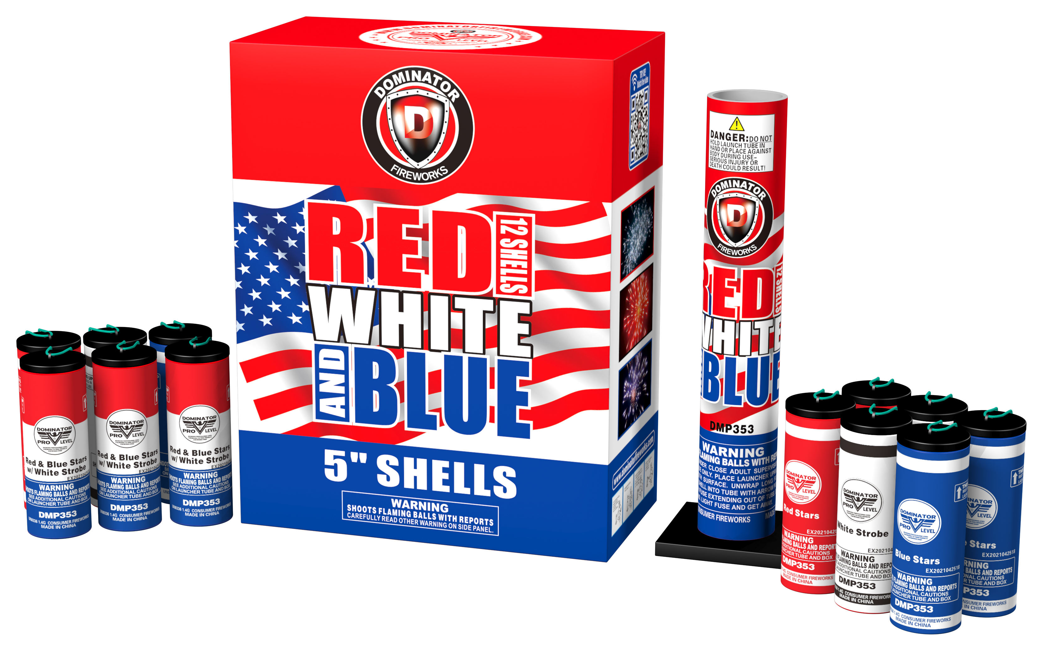 Red, White and Blue 5” 60g Shells