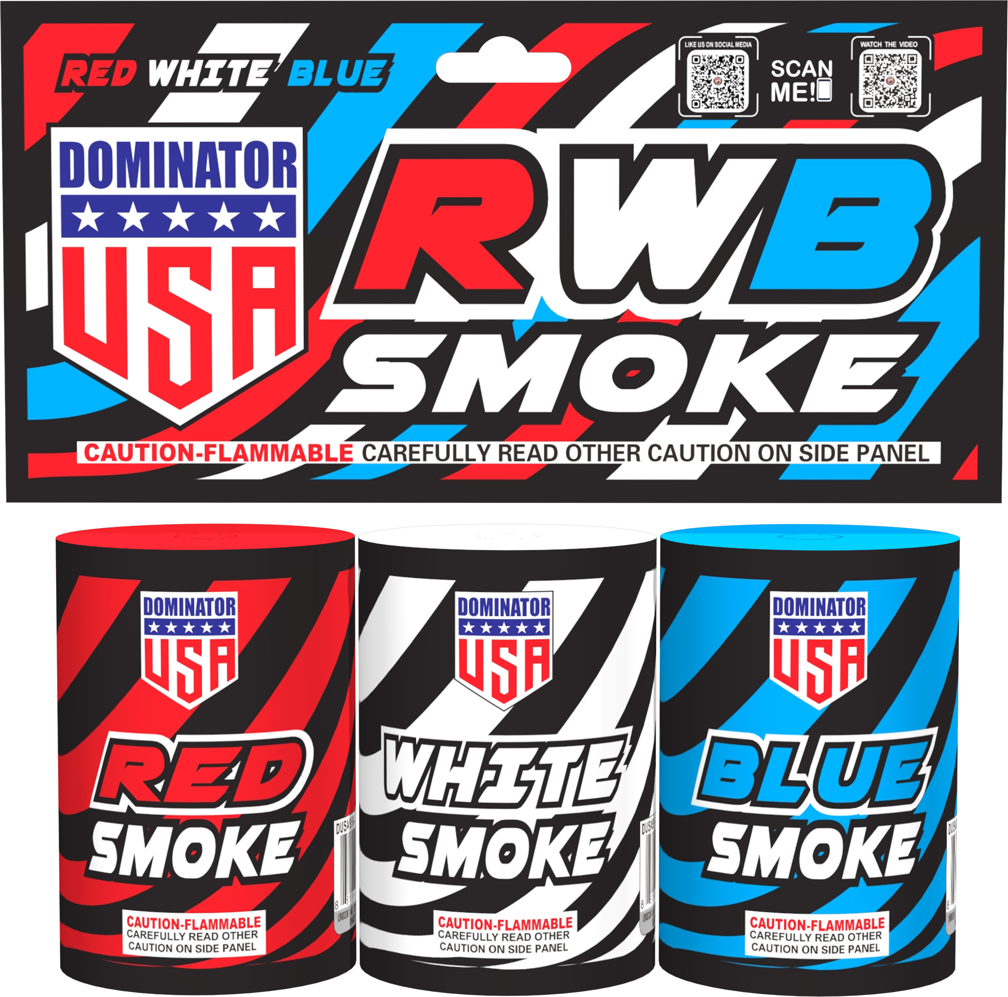 Red, White, & Blue Smoke - 3 pack